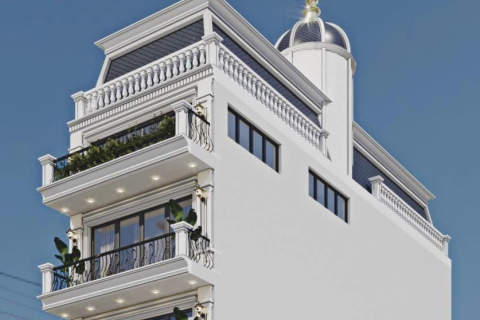 Thiết kế thi công nhà phố Tân cổ điển mái mansard tại Ngọc Hồi, HN